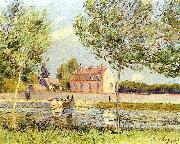 Alfred Sisley Hauser am Ufer der Loing oil painting